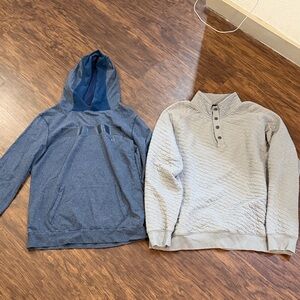 Men's Blue and Gray Sweater Set